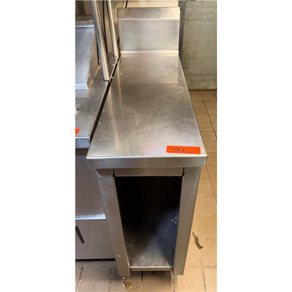 Metal Work Table w/ Backsplash & Undershelf 35" x 12" x 36"H