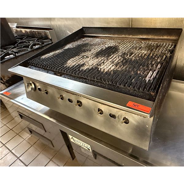 Gas Charbroiler w/ Grates & Manual Control Valves 36"L