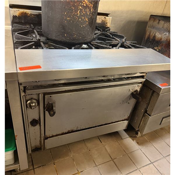 Commercial Heavy-Duty 6-Burner Gas Range w/ Oven 36" x 34"