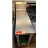 Image 1 : Metal Work Table w/ Backsplash & Undershelf 35" x 12" x 36"H
