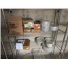 Image 2 : Contents of Shelf: Multiple Plates, Collins Glasses, Flatware, etc Misc Sizes (shelf not included)