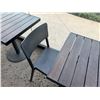 Image 12 : Qty 4 Wooden Tables on Pedestal Bases 30" x 24" x 30"H w/ Multiple Chairs 16" x 16" x 32"