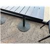 Image 14 : Qty 4 Wooden Tables on Pedestal Bases 30" x 24" x 30"H w/ Multiple Chairs 16" x 16" x 32"