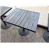 Image 15 : Qty 4 Wooden Tables on Pedestal Bases 30" x 24" x 30"H w/ Multiple Chairs 16" x 16" x 32"