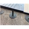 Image 16 : Qty 4 Wooden Tables on Pedestal Bases 30" x 24" x 30"H w/ Multiple Chairs 16" x 16" x 32"