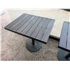 Image 17 : Qty 4 Wooden Tables on Pedestal Bases 30" x 24" x 30"H w/ Multiple Chairs 16" x 16" x 32"