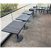 Image 1 : Qty 4 Wooden Tables on Pedestal Bases 30" x 24" x 30"H w/ Multiple Chairs 16" x 16" x 32"