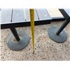 Image 22 : Qty 4 Wooden Tables on Pedestal Bases 30" x 24" x 30"H w/ Multiple Chairs 16" x 16" x 32"