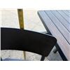 Image 26 : Qty 4 Wooden Tables on Pedestal Bases 30" x 24" x 30"H w/ Multiple Chairs 16" x 16" x 32"