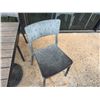 Image 7 : Qty 4 Wooden Tables on Pedestal Bases 30" x 24" x 30"H w/ Multiple Chairs 16" x 16" x 32"