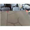 Image 9 : Qty 2 Tables 35" x 35" x 30"H w/ Stone Top & 6 White Chairs 16" x 16" x 31"H