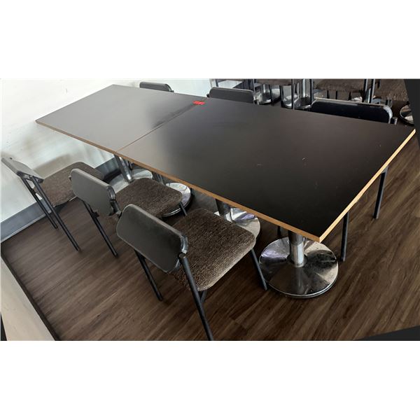 Qty 2 Rectangular Tables 48" x 30" (each)  w/ 6  Chairs