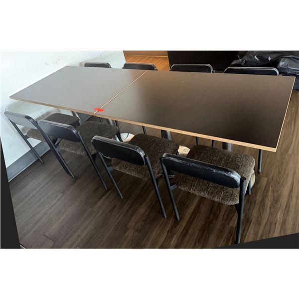 Qty 2 Rectangular Tables 48" x 30" (each)  w/ 8  Chairs