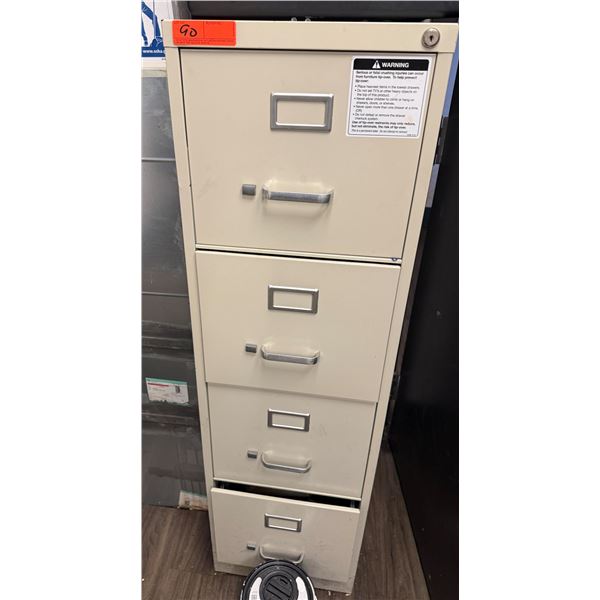 Beige 4-Drawer Filing Cabinet