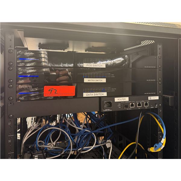 Qty 3 Araknis Hardware: Two AN-210-SW-R-16-PoE POS Switches & AN-310-SW-R-16 Matrix Switch