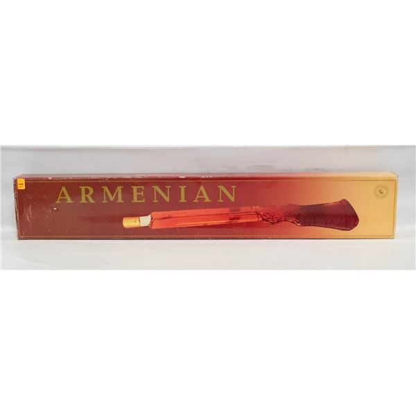 ARMENIAN BRANDY LIQUEUR IN HAND BLOWN GUN DECANTER