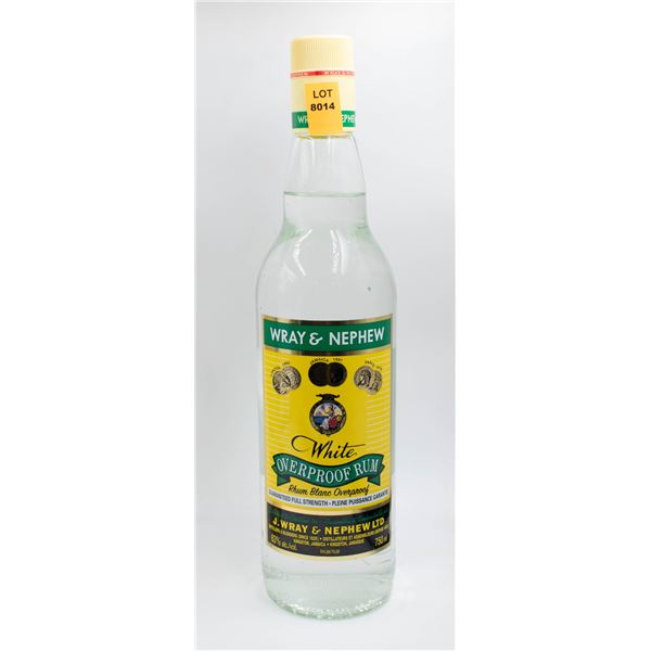 WRAY & NEPHEW WHITE OVERPROOF RUM 750ML 63%