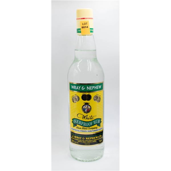 WRAY & NEPHEW WHITE OVERPROOF RUM 750ML 63%