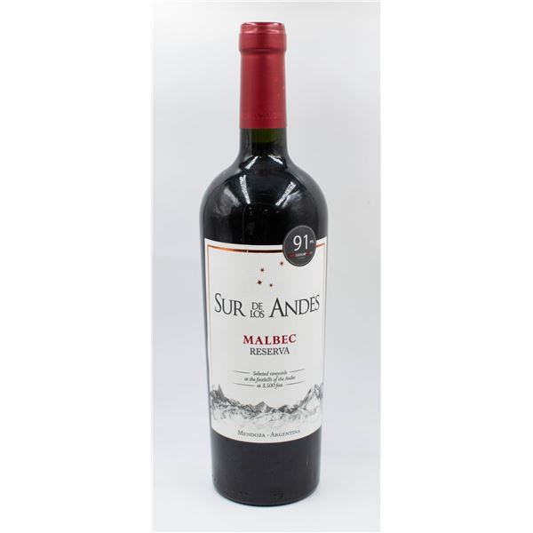 2019 SUR DE LOS ANDES MALBEC RESERVA WINE 750ML