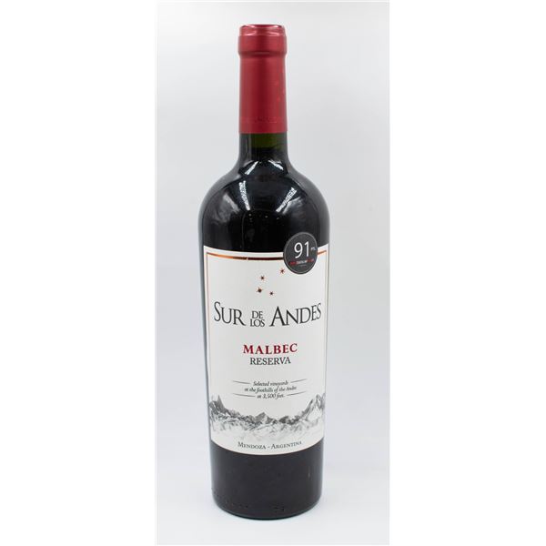 2019 SUR DE LOS ANDES MALBEC RESERVA WINE 750ML