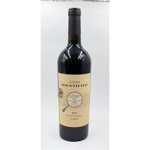 2018 IDENTIFIED ZINFANDEL WINE 750 ML 14.8% ALC