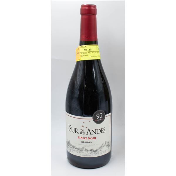 2018 SUR DE LOS ANDES PINOT NOIR RESERVA WINE