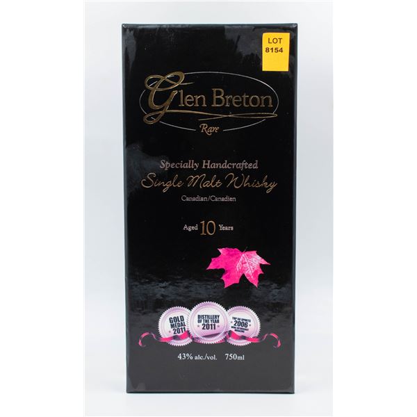 10YR GLEN BRETON RARE SINGLE MALT WHISKY 750ML 43%