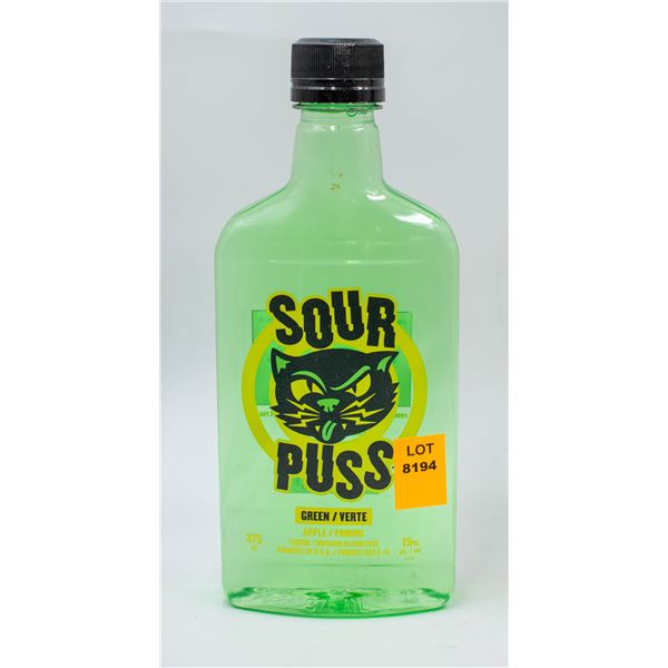 SOUR PUSS GREEN APPLE LIQUOR 375ML 15%