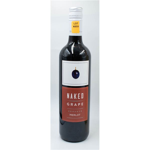 NAKED GRAPE MERLOT UNOAKED 750ML 12.5%
