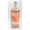 Image 1 : ABSOLUT PEACH PEACH FLAVORED VODKA 38% 750ML
