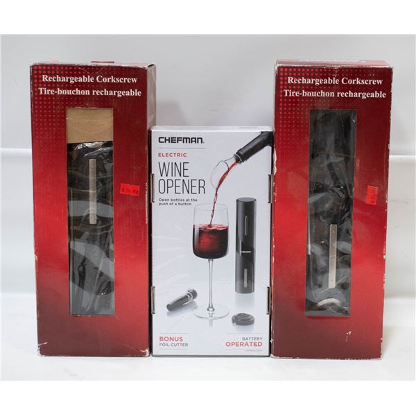 CHEFMAN ELECTRIC WINE OPENER BATTERY OPERATED WITH