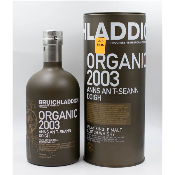 CHLADDICH ORGANIC 2003 ISLAY SINGLE MALT SCOTCH