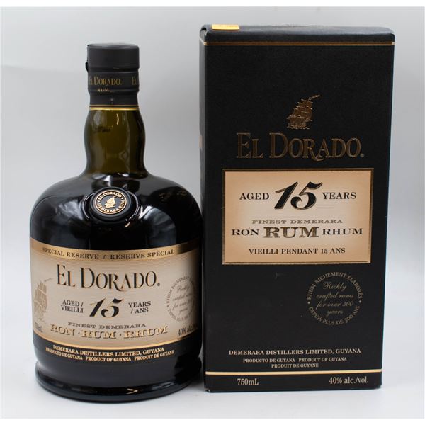 EL DORADO AGED 15 REMERARA RUM 750ML 40%