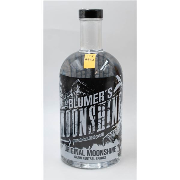 BLUMER'S MOONSHINE GRAIN NEUTRAL SPIRITS 750ML 50%