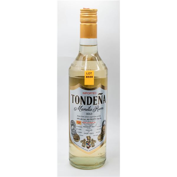 IMPORTED TONDENA MANILA RUM GOLD 700ML 40%