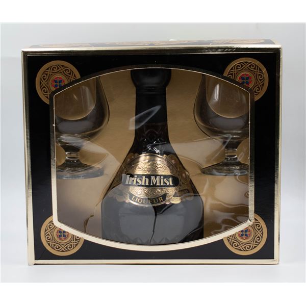 IRISH MIST LIQUEUR BOXED SET WITH GLASSES 35% ALC