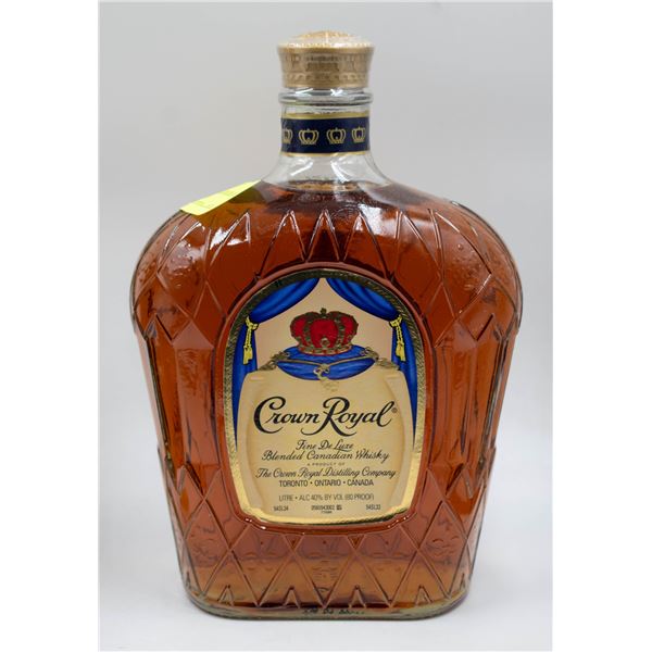 CROWN ROYAL WHISKEY ONE LITRE