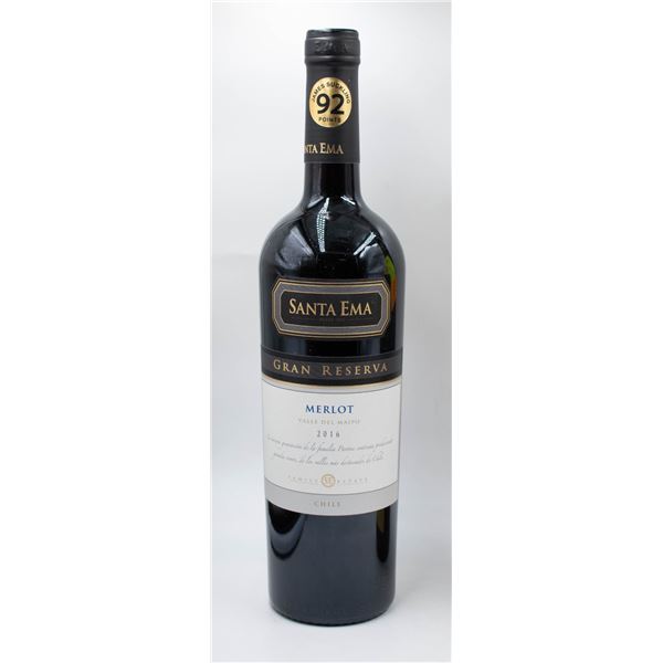 2016 SANTA EMA GRAN RESERVA MERLOT WINE 750ML