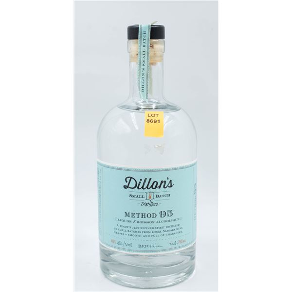 DILLON'S SMALL BATCH METHOD 95 LIQUOR 750ML 40%