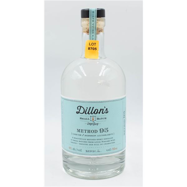DILLON'S SMALL BATCH METHOD 95 LIQUOR 40% 750ML