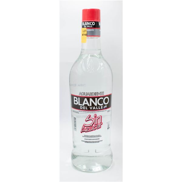 AQUARDIENTE BLANCO DEL VALLE SIN AZUCAR 750ML