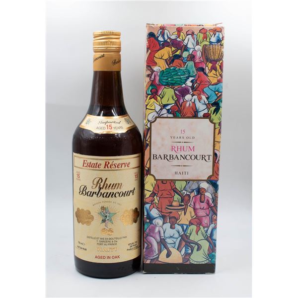 BARBANCOURT 15 YEAR AGED RUM 750ML 43%