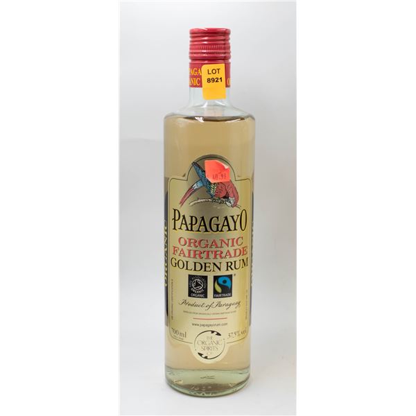 ORGANIC PAPAGAYO GOLDEN RUM 700ML 37.5%
