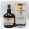 Image 1 : EL DORADO 21 YEAR OLD RUM 750ML 40%