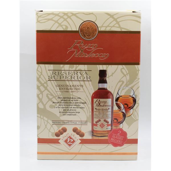 RUM MALECON RESERVA SUPERIOR GIFT BOX WITH 2
