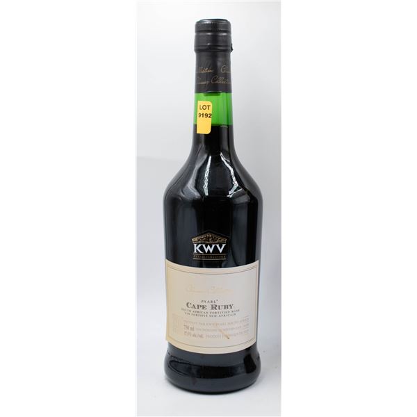KWV PAARL CAPE RUBY WINE 750ML 17.5%
