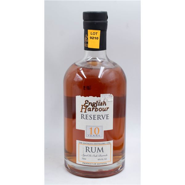 ENGLISH HARBOUR RESERVE 10 YEAR RUM 750ML 40%