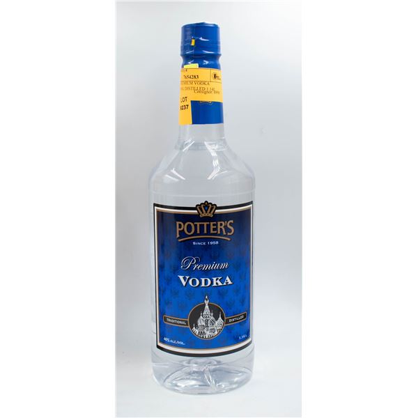 POTTERS PREMIUM VODKA TRADITIONAL DISTILLED 1.14L