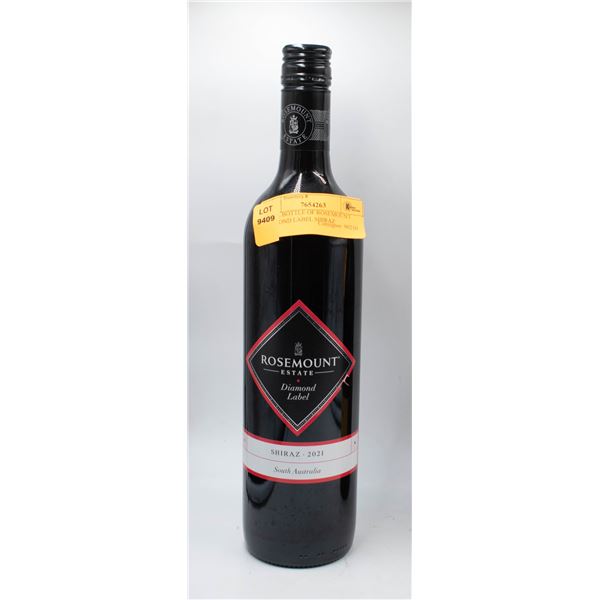 750ML BOTTLE OF ROSEMOUNT DIAMOND LABEL SHIRAZ