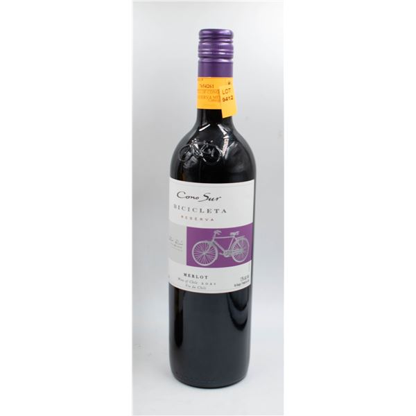 750ML BOTTLE OF CONO SUR BICICLETA RESERVA MERLOT